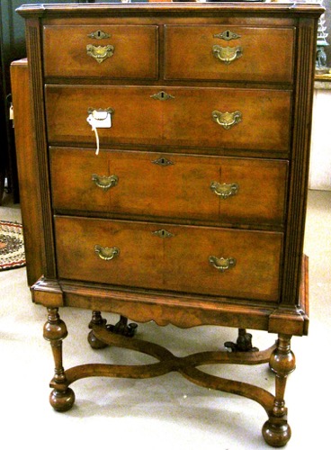 Antique British Low Boy Chest of Drawers