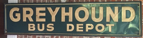 Antique Greyhound Bus Sign