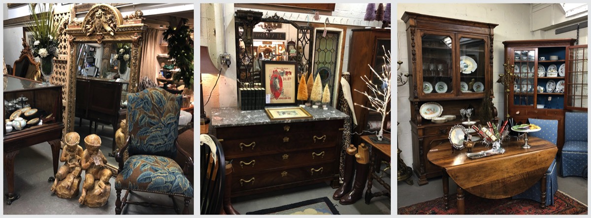 antique mirror, dresser, table, cabinet