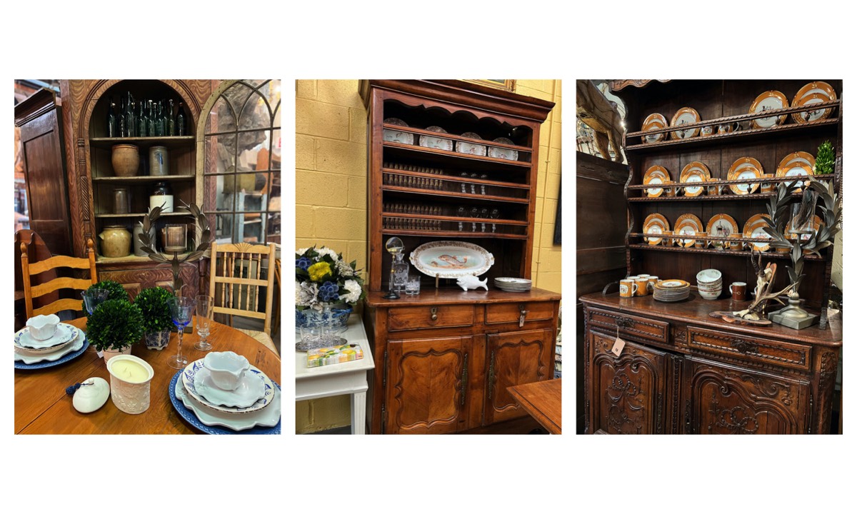 Antique Corner Cabinet. Antique Hutch Plate Rack Vaisselier