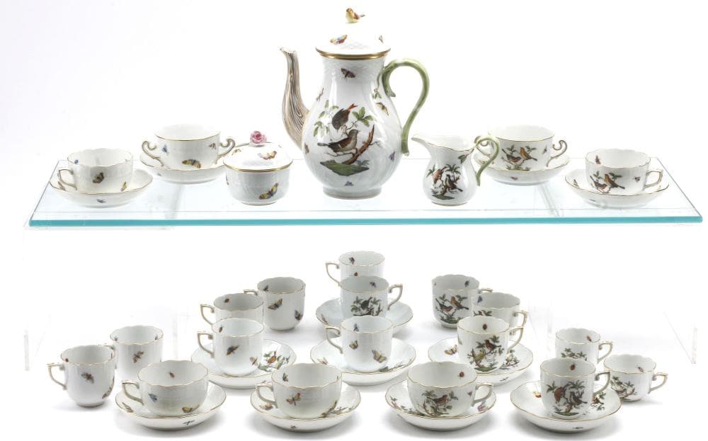 <b>Herend Rothschild Bird Coffee Service</b><br>36 pieces