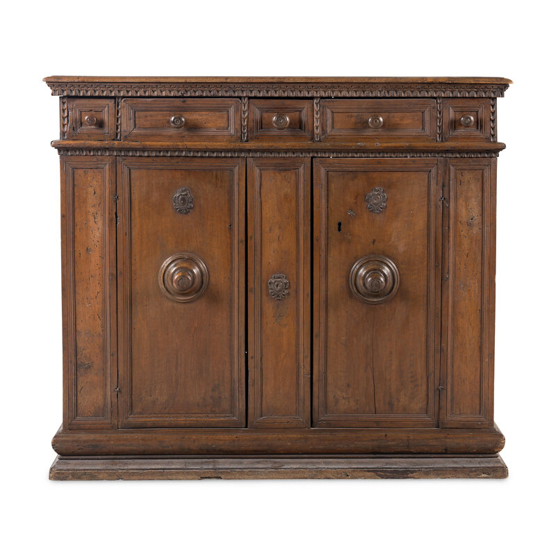 <b>Spanish Walnut Console Cabinet</b><br> approx. 50 tall x 57 wide x 20 inches deep<br> circa 1800, Spain 