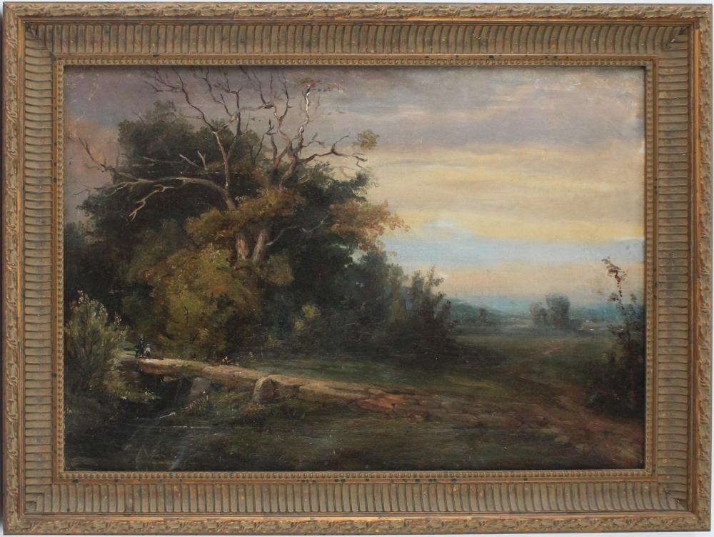 <b>Eur. School. Oil on Canvas</b><br>approx. 17.25 T x 23.75 inches<br>circa 19th cen. 
