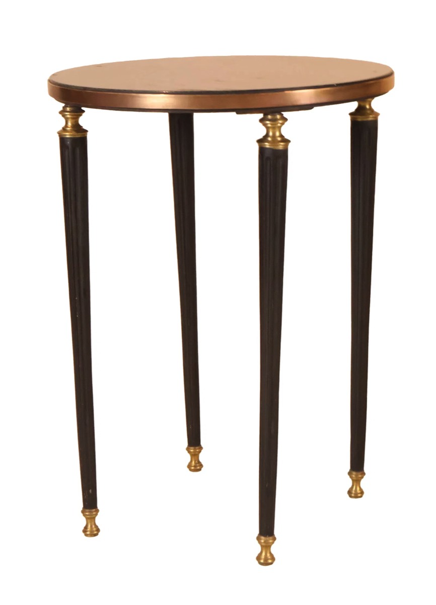 <b> Louis XVI-Style Marble Top Side Table</b><br>approx. 27 T x  20 diam. inches<br> circa 19th cen., France 