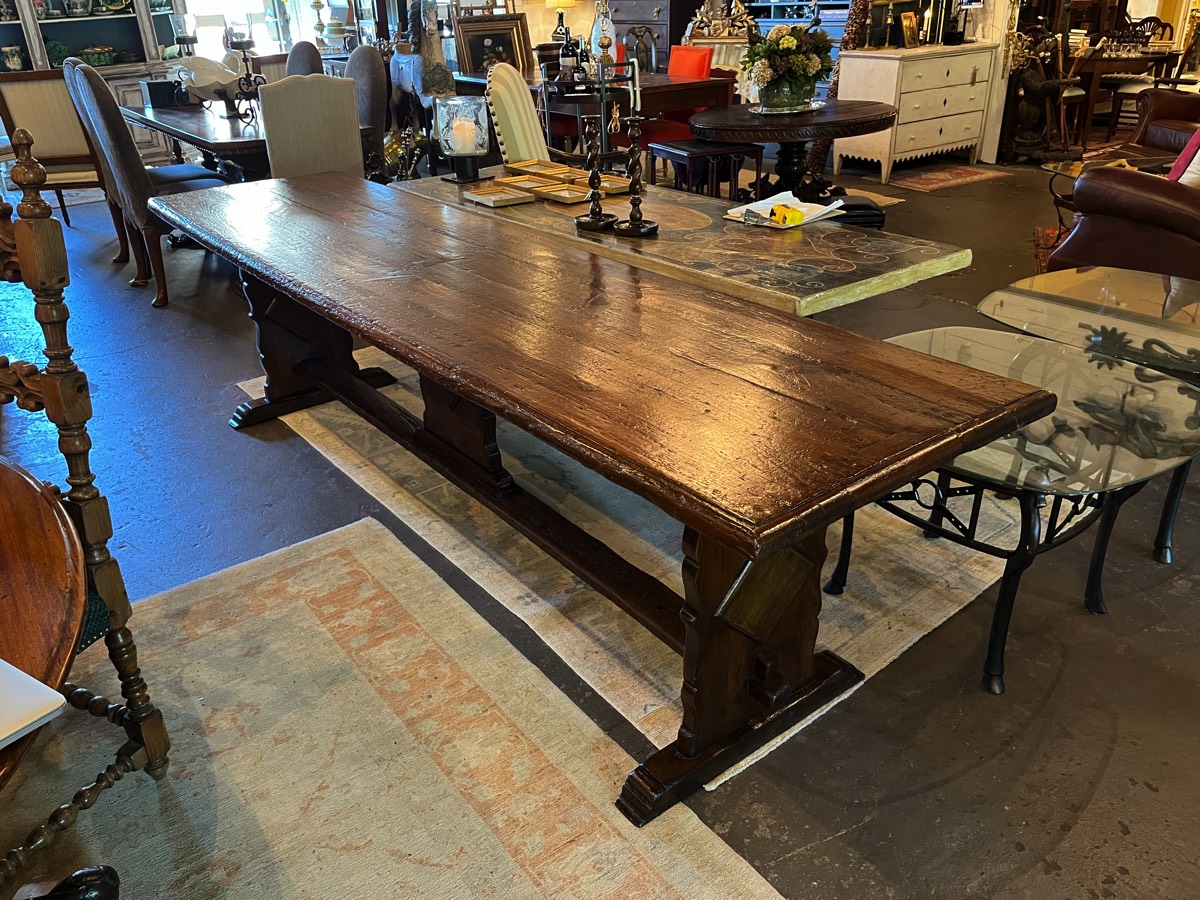 SOLD SOLD SOLD<br> <b>Italian Walnut Refectory Dining Table, Renaissance/Baroque Style</b><br> circa , 17th/18th cen., Italy<br> SOLD SOLD SOLD 