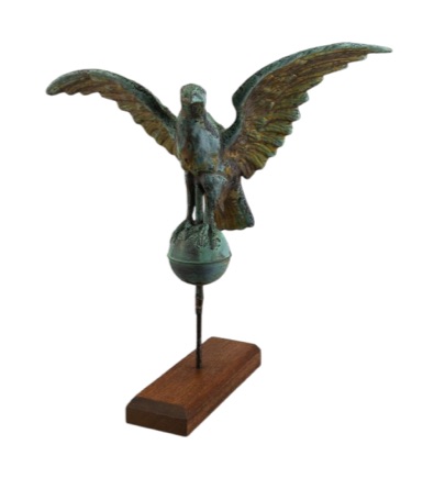 <b>Copper Eagle Weathervane</b><br> approx. 23 inches tall<br> circa 20th cen., USA