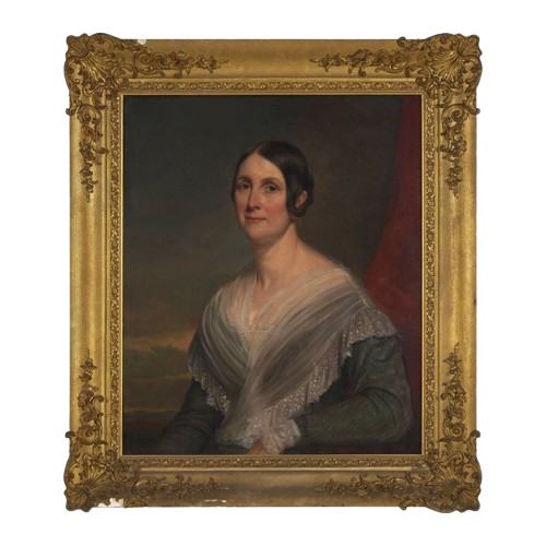 <b>American School Portrait</b><br> oil on canvas<br> approx. 38.5 x 33.5 inches (frame)