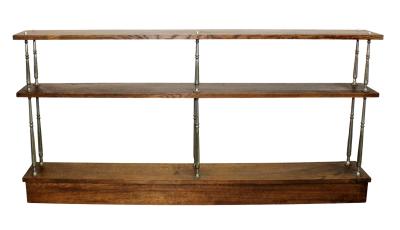 <b>French Bistro Etagere Pastry Shelf</b><br>approx. 30.5 tall x 63 wide x 8 inches<br> circa mid-20th cen., France