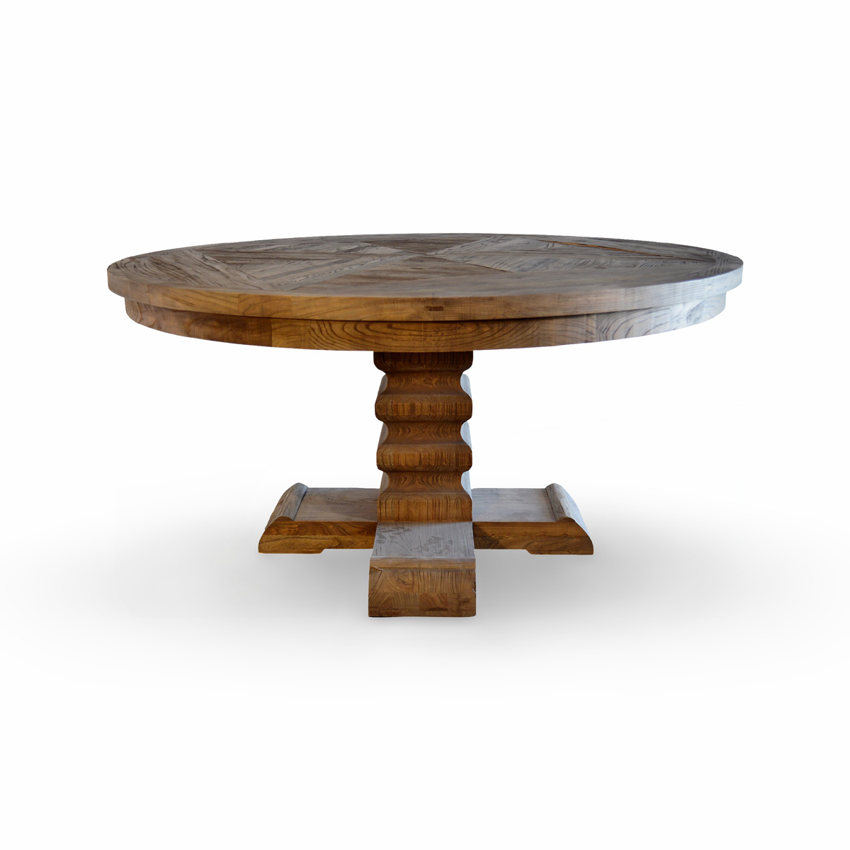 <b>Rustic Pine Dining Table</b><br> approx. 31.5 tall x 60 diam. inches<br> contemporary