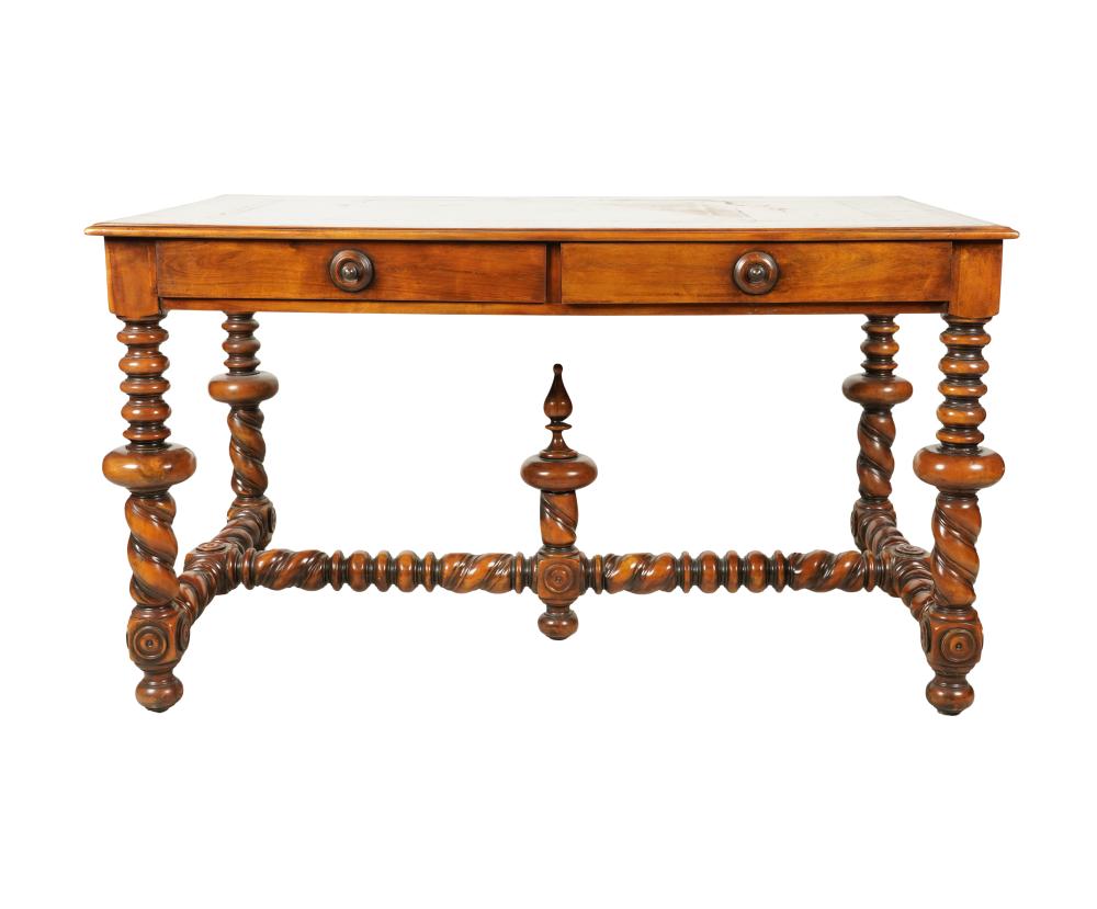 <b>Louis XIII-Style Writing Table/Desk</b><br>  approx. 30 tall x 53 wide x 30 deep inches<br> circa late-20th cen. 