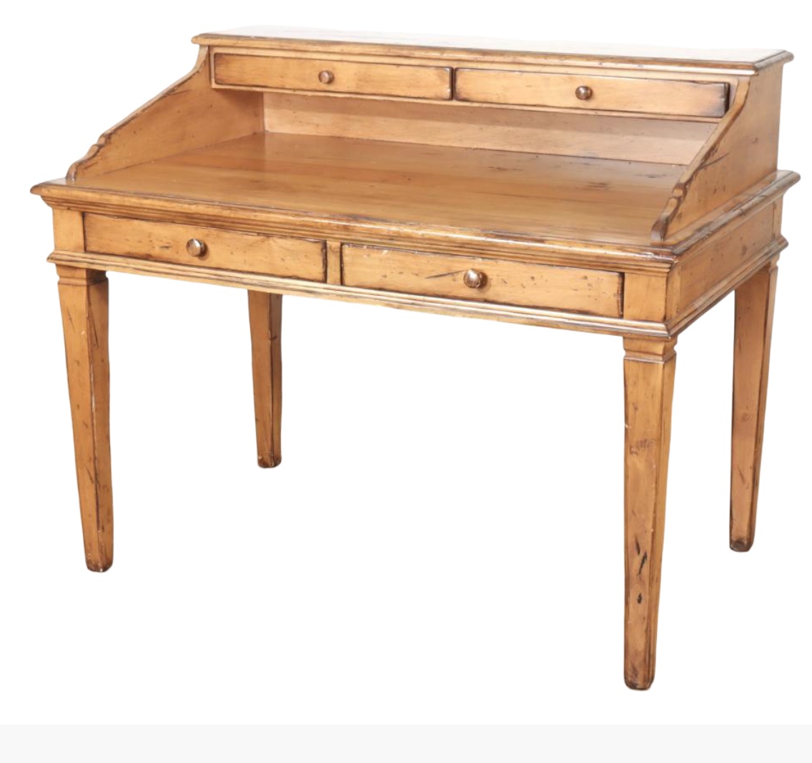 <b>Cherry Desk</b><br> approx. 39.5 T x 48 W x 30 inches<br> circa early-20th cen., USA 