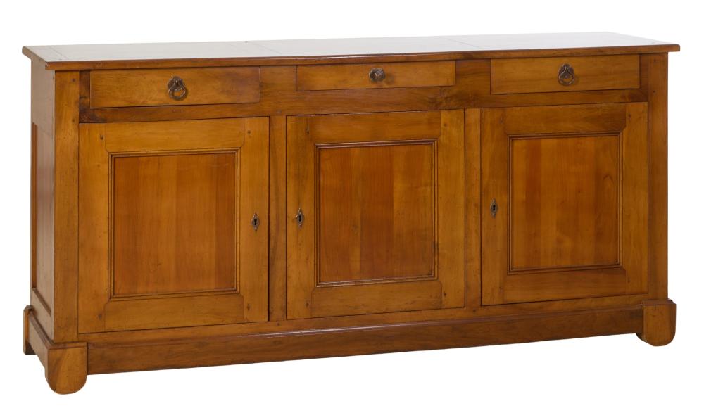 <b>French Louis Philippe-Style Cherry Enfilade</b><br>  approx. 36.5 T x 75 L x 21 D inches<br> circa 20th cen., France