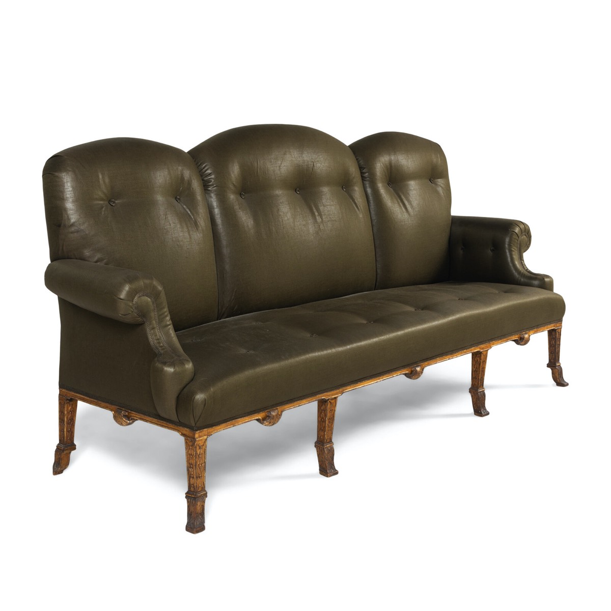 <b>George III-Style Giltwood Sofa</b><br>approx. Height 46 tall x 92 long x 29 deep inches<br>circa 1890, England