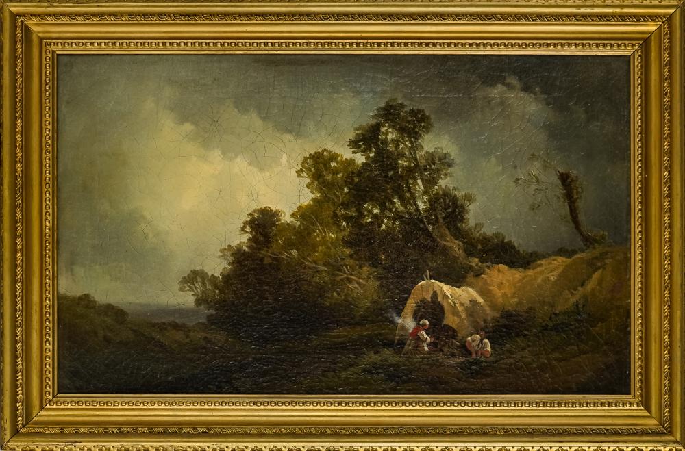<b>European School Landscape o/c</b><br> approx 20 x 30 inches/framed<br> circa 19th cen., England 