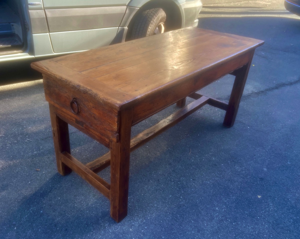 <b>French Walnut Bakers Table/Kitchen Island</b><br>circa early-1800s, France