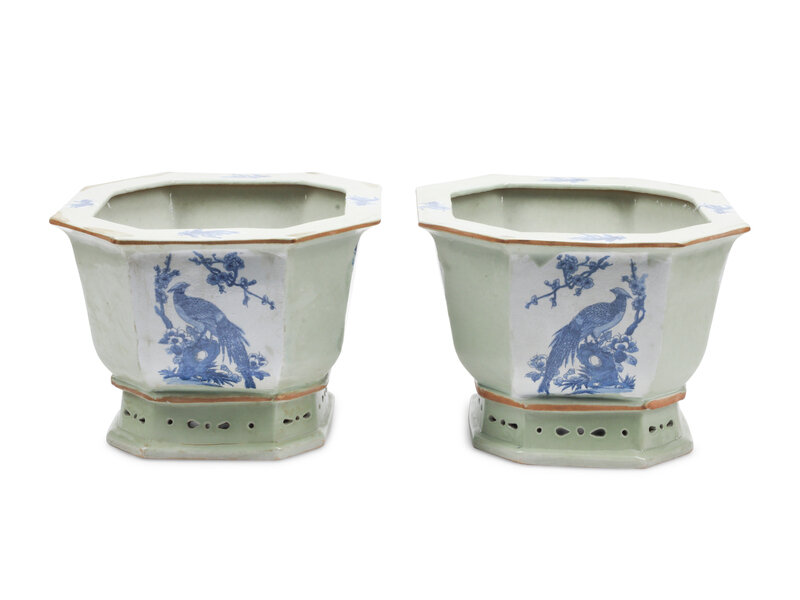<b>Pr Chinese Porcelain Jardinieres</b><br> approx. 9.5 tall x 13 diam. inches<br> circa 20th cen., China 