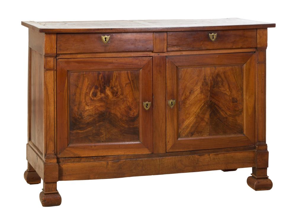 <b>French Louis Philippe Walnut Sideboard</b><br>   approx. 42.75 T x 61 W x27.5 D inches<br> circa late-19th cen., France 
