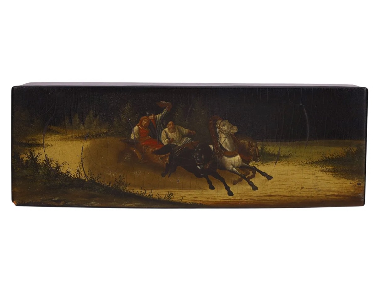 <b>Russian Papier-Mâché Lacquered Box</b><br> circa mid-1800s, Russia 