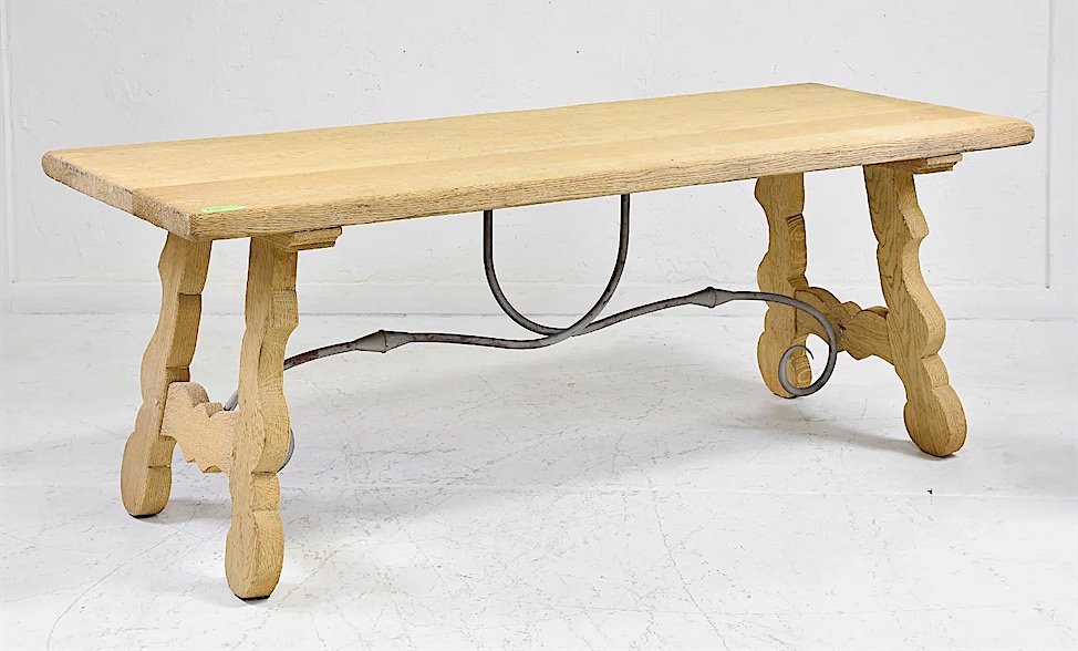 Bleached Oak Spanish Dining Table
