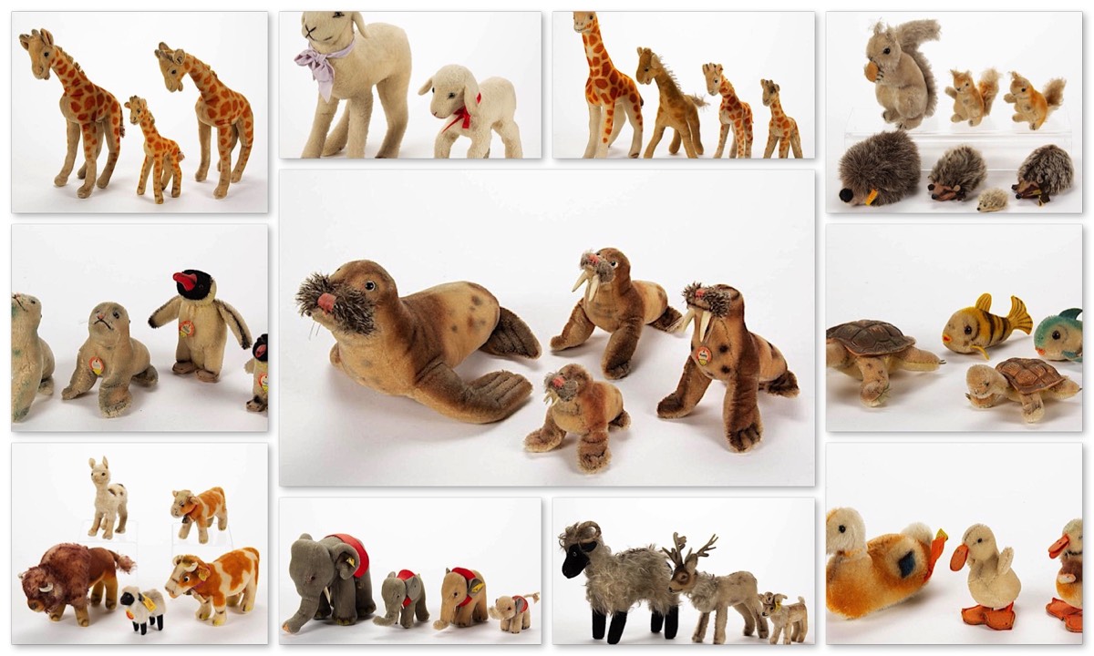 Vintage German Steiff Stuffed Animals