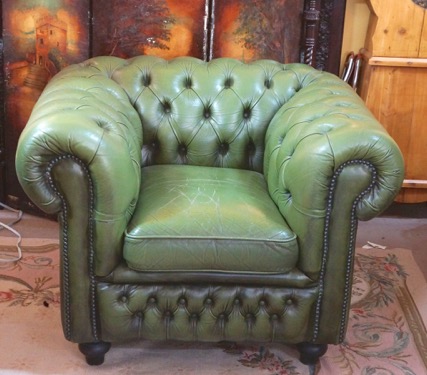 Antique British Chesterfield Club Chair