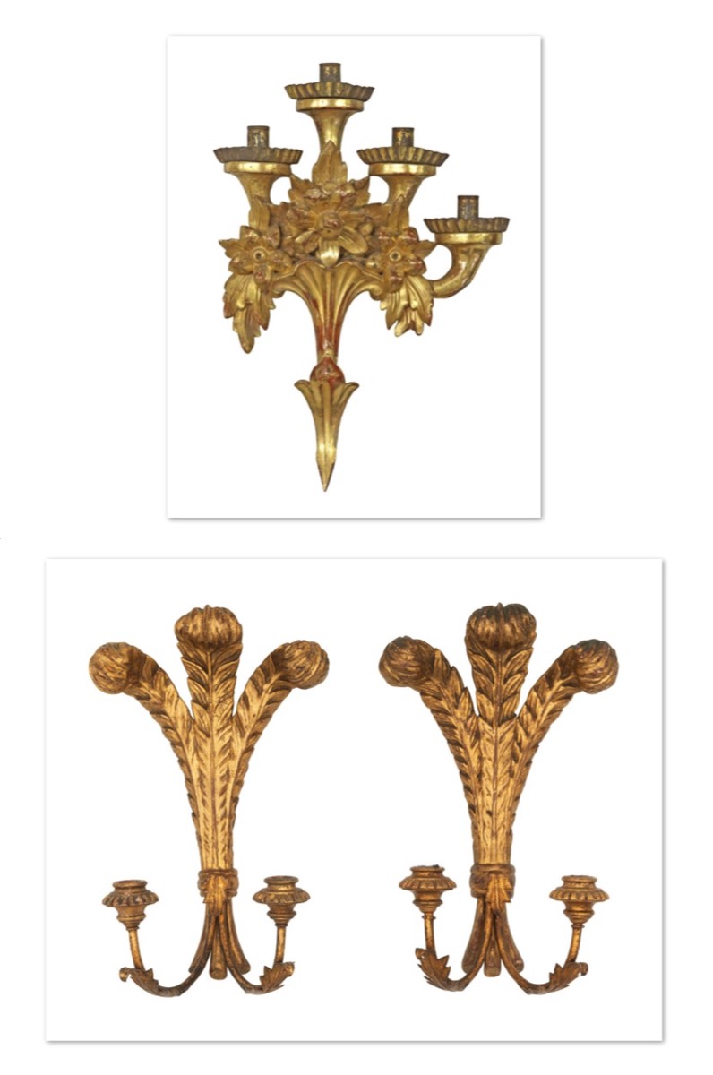 <b>Giltwood Sconces</b>